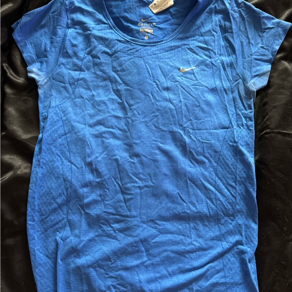 Nike Dri-Fit Blue Fitted Short Sleeve Tee